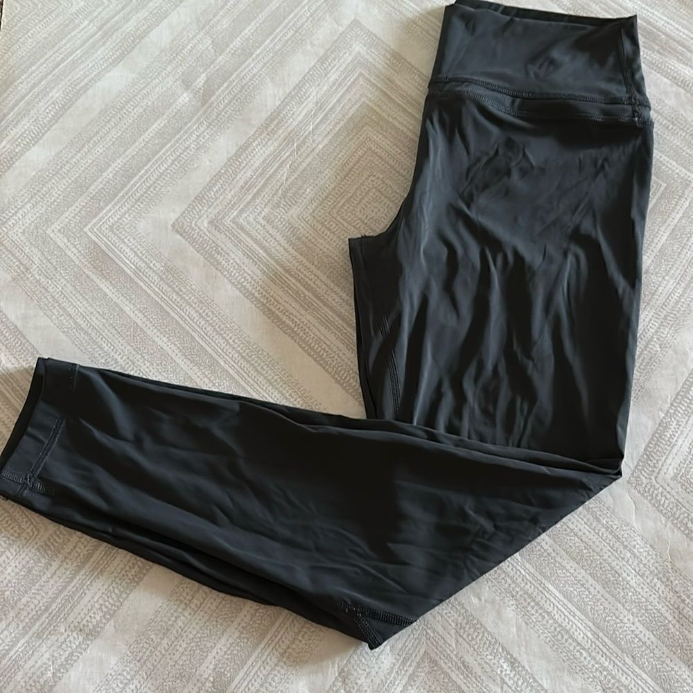 CRZ Yoga Dark Grey High Waisted Leggings, Size 12